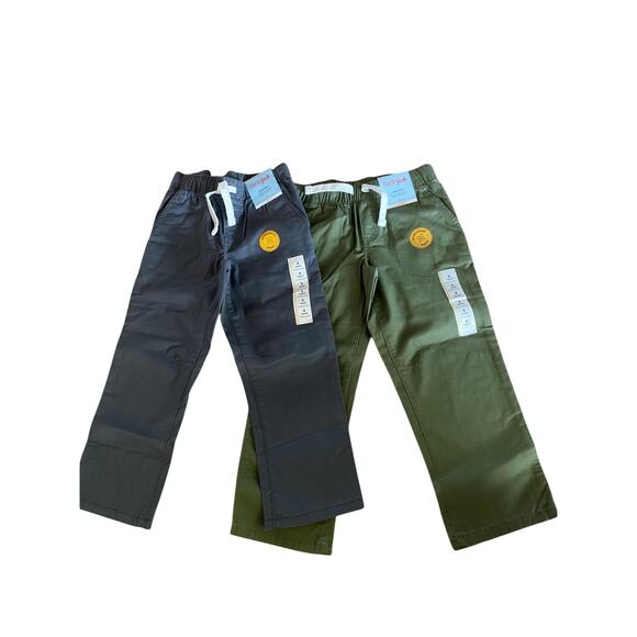 Cat & Jack Other - Cat & Jack straight pant bundle NEW toddler boy size 5 green and gray
